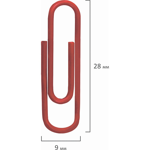 Скрепки Staff цветные 28мм 70шт арт.271708 Китай
