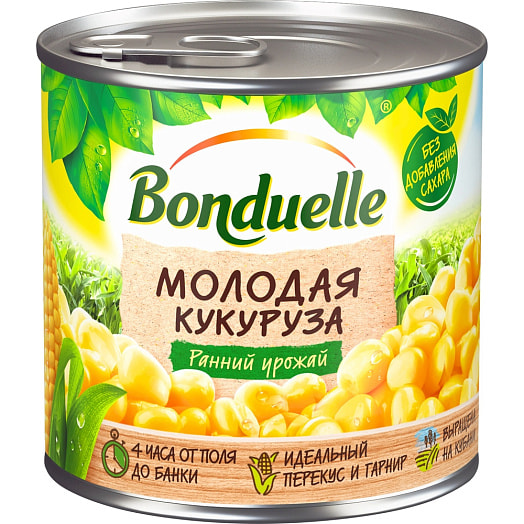 Кукуруза сладкая Bonduelle Молодая 140г ж/б Россия