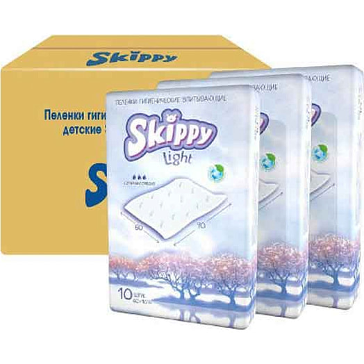 Гигиенические пеленки для детей Skippy Light р-р 60x90, 10шт Китай