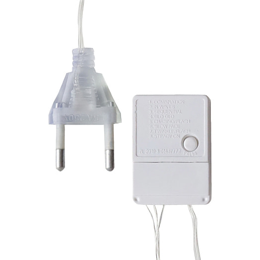 Гирлянда-занавес (1,8х1,4м, прозрачная нить, 108 ламп, т/белый свет, 8реж) арт.ГЗ-0012 Китай