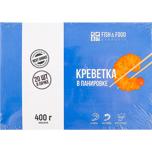 Креветки Ваннамей в панировке очищенные зам 400г Вьетнам FishFood