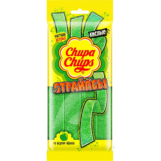 Мармелад Чупа Чупс Страйпсы со вкусом яблока 120г Перфетти Ван Мелле Россия