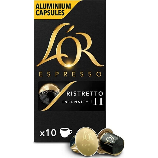 Кофе капсула LOR Espresso Ristretto 52г ПЭТ натуральный жареный молотый Якобс ДАУ Эгбертс Франция JDE