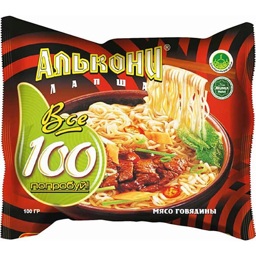 Лапша б/п 100г пл. со вкусом говядины киргизия