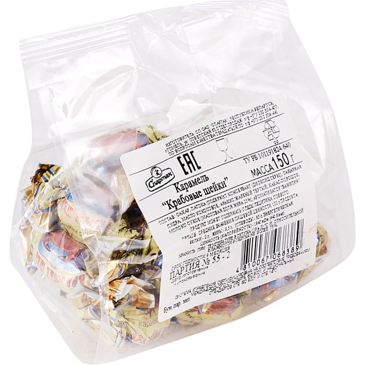 Карамель Крабовые шейки (б.пар.мет.) 150г Беларусь