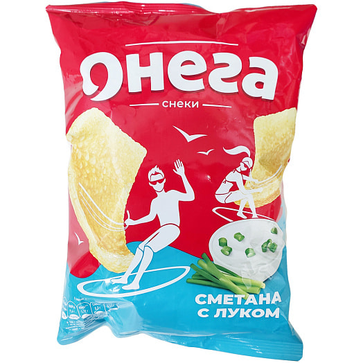 Снеки Онега 70г со вкусом лука со сметаной ООО Азбука снеков Беларусь Онега