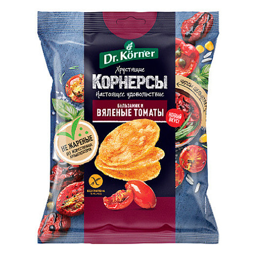 Чипсы кукурузно-рисовые с вялеными томатами и бальзамиком 40г ОАО Хлебпром Россия
