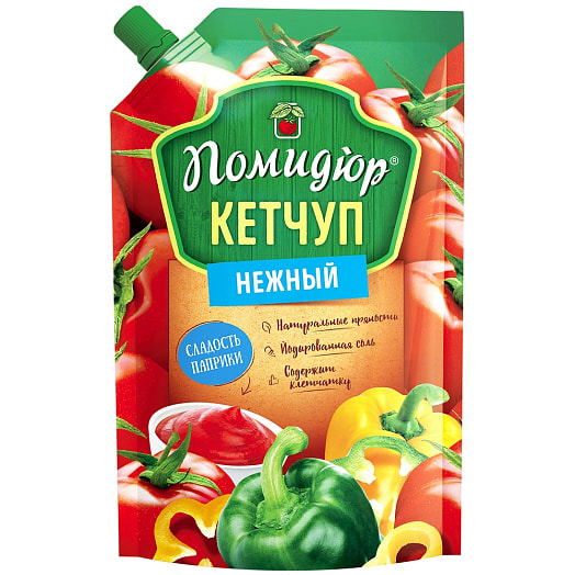 Кетчуп Нежный 270г дой-пак томатный первой категории СП КАМАКО ПЛЮС Беларусь Помидюр