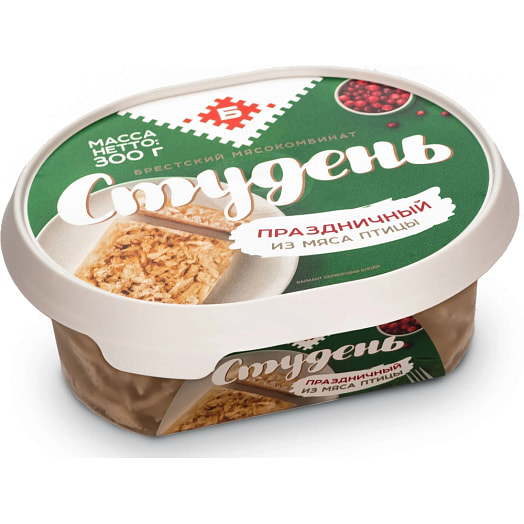 Студень Праздничный из мяса птицы 500г газ/уп. вареный Брестский МК Беларусь