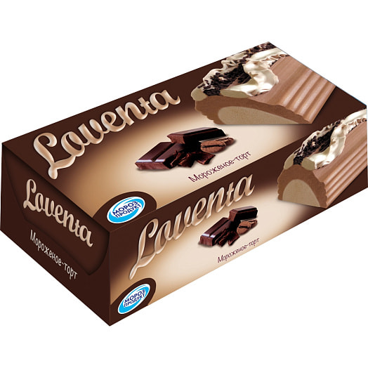 Мороженое-торт Loventa 500г пломбир двухсл кофе-шоколад Морозпродукт Беларусь Loventa