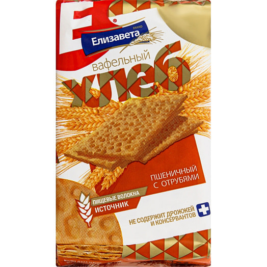 Хлеб вафельный Елизавета пшеничный с отрубями 85г Россия