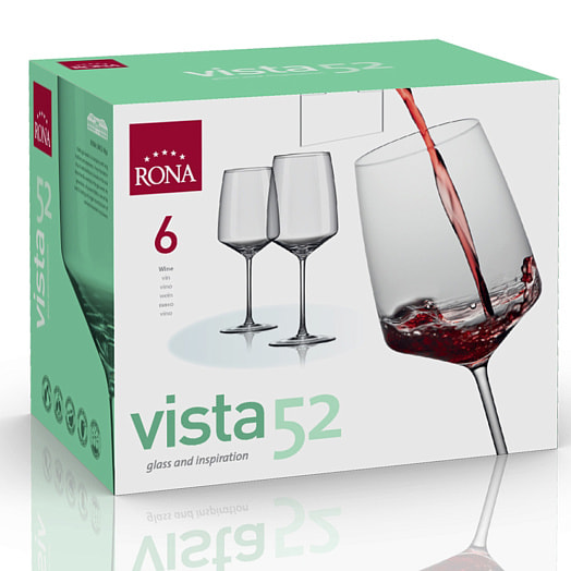 Набор бокалов для белого вина 6шт 520мл, арт 6839/520 vista 52 Словакия Rona