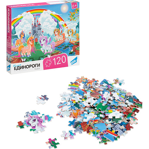 Пазлы 120 Единороги арт.RI1204C ООО Желтый крокодил Беларусь DREAM MAKERS-BOARD GAMES