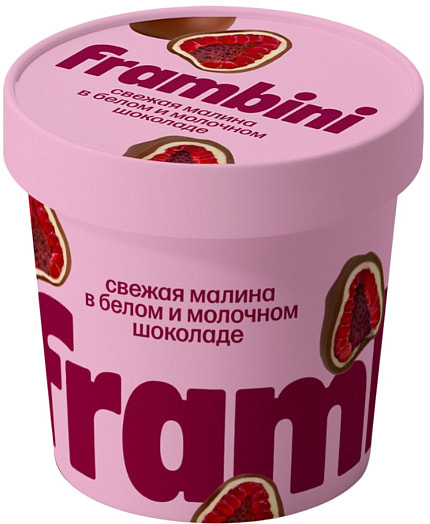 Малина в белом и молочном шоколаде зам 130г пл/ст ООО Фрамбини Россия
