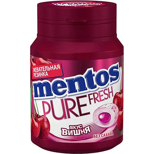 Жевательная резинка Ментос Mentos pure fresh Вишня 54г ООО Перфетти Ван Мелле Россия