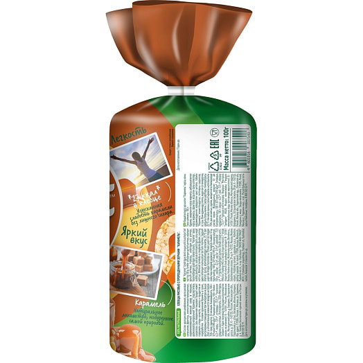 Хлебцы FITSTART рисовые Карамель 90г ООО Мистраль Трейдинг Россия