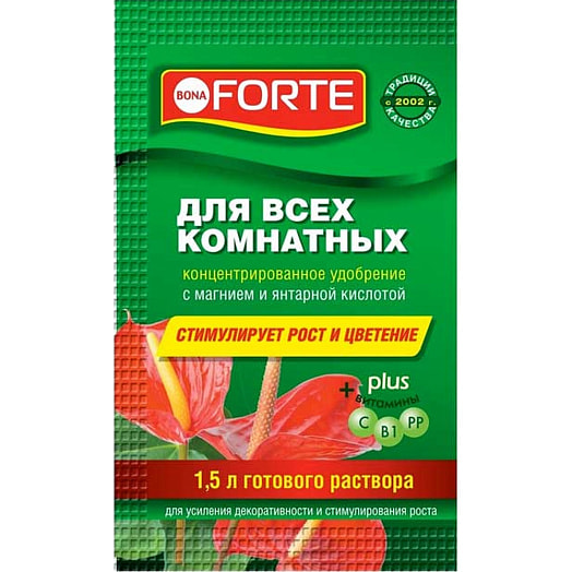 Концентрированное удобрение 10мл для всех комнатных растений ЗАО Торговый дом Химик Россия Bona Forte