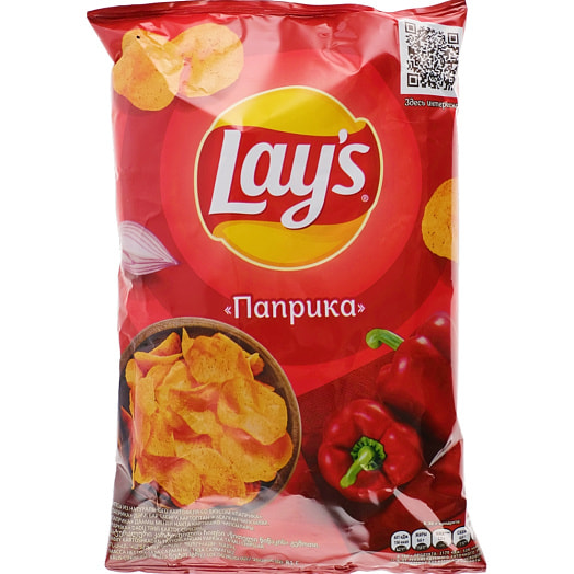 Чипсы картофельные Lays 140г Паприка Россия Lays