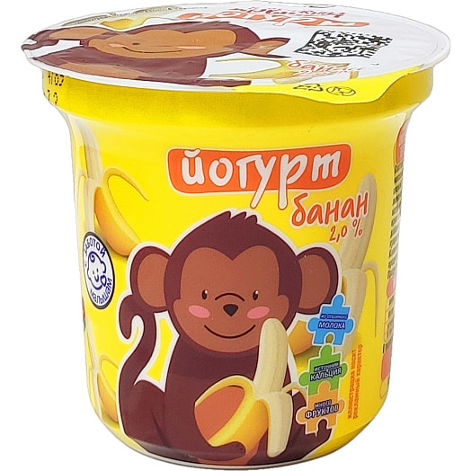 Йогурт для дет/пит. 2% 150г банан ОАО Бабушкина крынка Беларусь Бабушкина крынка