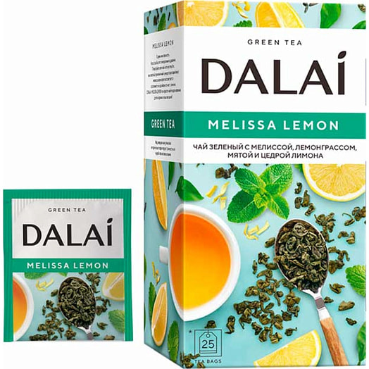 Чай Dalai 45г зеленый китайский с мелиссой, лемонграссом, мятой ООО Мал Ком Россия Dalai