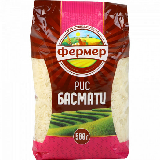 Рис Фермер Басмати шлифованный 500г Пакистан
