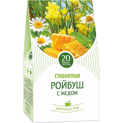 Напиток чайный Столетов 20г с ройбушем и медом УП Макбор Беларусь Столетов