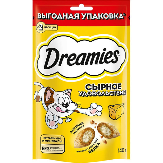 Лакомство Dreamies Сыр для взр кошек 140г ООО Марс Россия Dreamies
