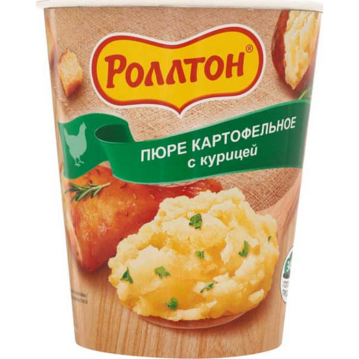 Картофельное пюре Роллтон 55г с курицей Mareven Food Central Россия