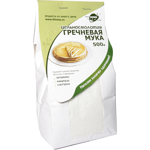 Мука гречневая из зеленой гречки 500г цельносмолотая Россия