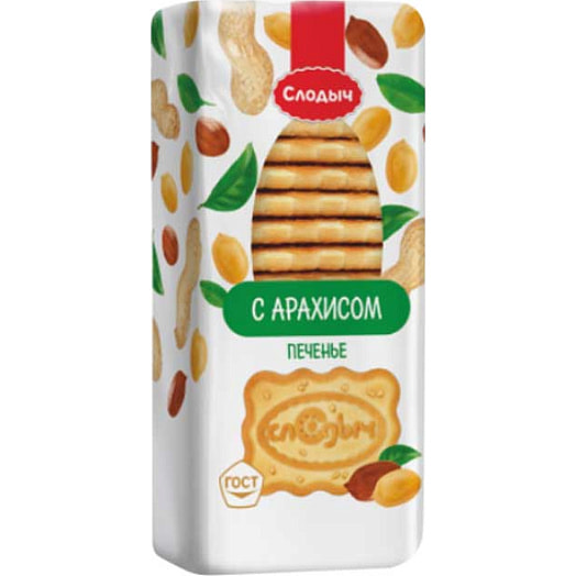Печенье Слодыч с арахисом 390г пл. Слодыч Беларусь Слодыч