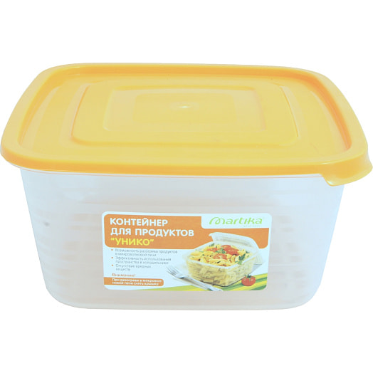Контейнер для продуктов 1.4л пластмассовый унико 1,4л арт.С210 Россия
