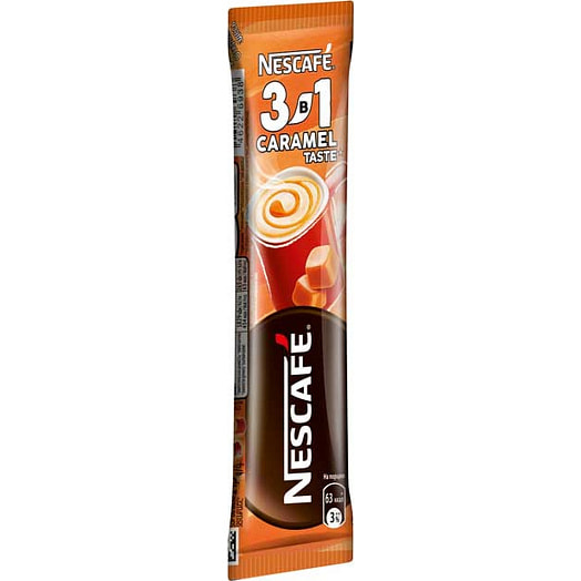 Напиток кофейный растворимый Nescafe 3в1 14.5г Карамельный вкус Россия