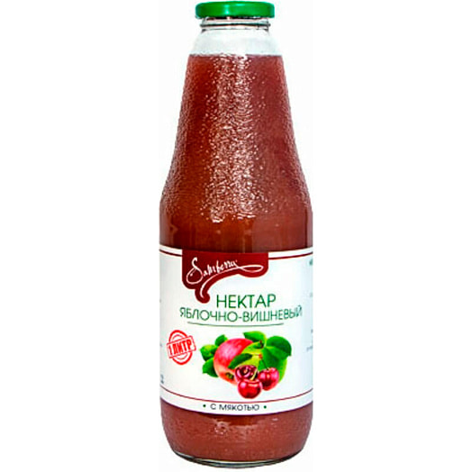 Нектар яблочно-вишневый с мякотью 1л ст/б Беларусь нектары Samberry