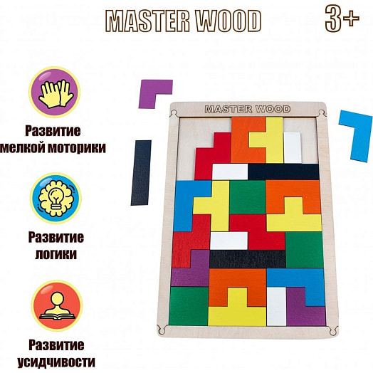 Головоломка пазл Монтессори арт.DPG Беларусь Master Wood