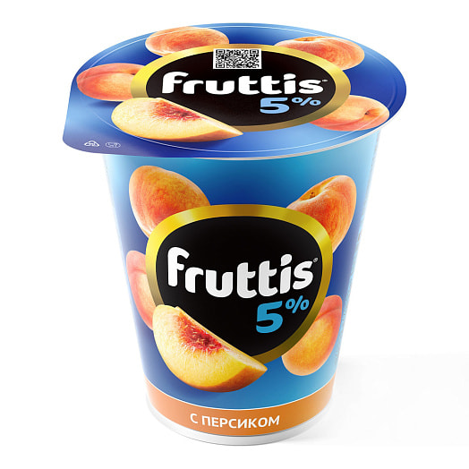 Продукт йогуртный Fruttis Сливочное лакомство 5% 320г Персик Россия