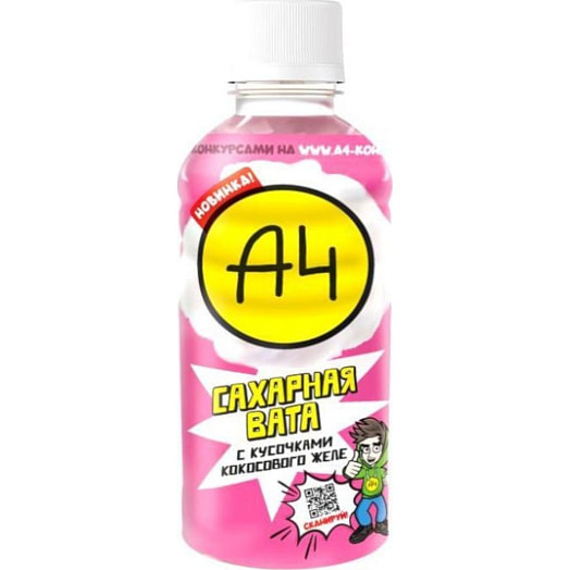 Напиток А4 Сахарная вата с кус кокосового желе 320мл ПЭТ Brand Building Group Россия