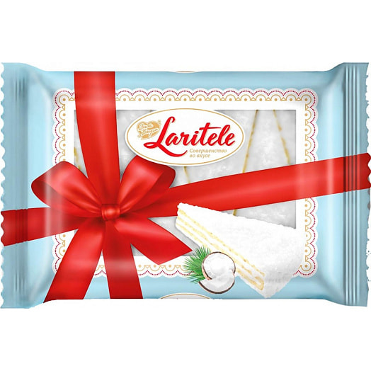 Вафли Ларитель с молочной нач в глазури с кокосом 135г Заславская КФ Беларусь