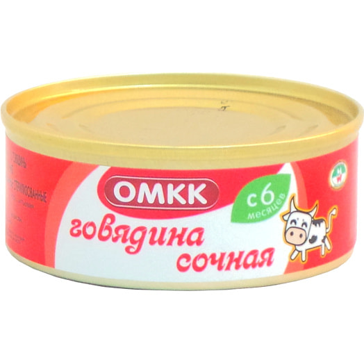 Консервы мясные Говядина сочная 100г для дет/пит Оршанский м/к Беларусь