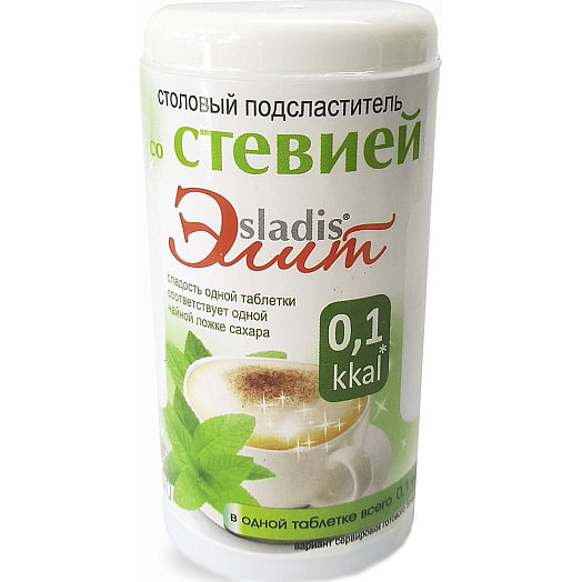 Столовый подсластитель Элит 9г со стевией 150 таб ООО Фабрика вкуса Россия