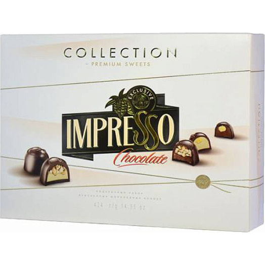 Подарочный набор шоколадных конфет Impresso Premium 848г Белый Беларусь