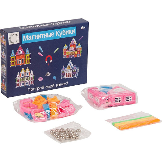 Конструктор магнитный Магнитные кубики 58 деталей арт.Г96345 Китай