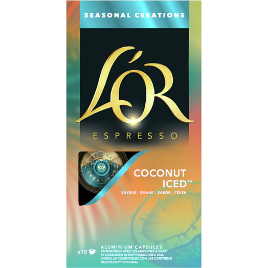Кофе молотый в капсулах Lor Espresso Coconut iced 10шт 52г Франция