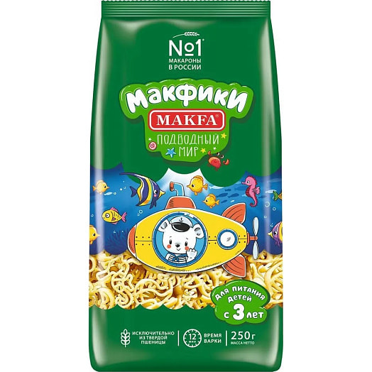 Мак изделия Макфа Макфики Подводный мир гр А в/с 250г АО Макфа Россия Макфа