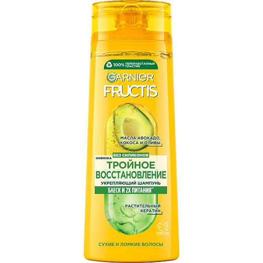 Шампунь Fructis 400мл Тройное Восстановление Россия