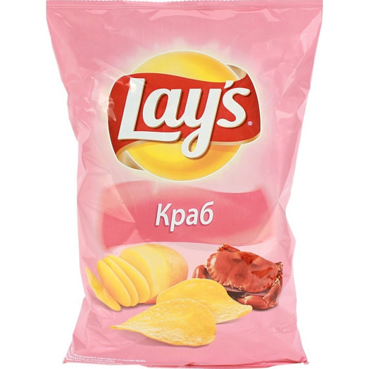 Чипсы Lays со вкусом краба 37г картофельные ООО ПепсиКо Холдингс Россия Lays