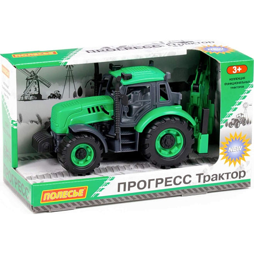 Экскаватор Прогресс инерционный зелёный арт.91536 СООО ПП Полесье Беларусь Полесье
