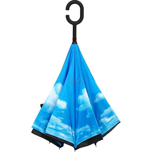 Зонт реверсивный (пластик, 58см) арт.302-351 Россия