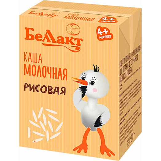 Каша молочная Беллакт 207г рисовая для детей Беларусь