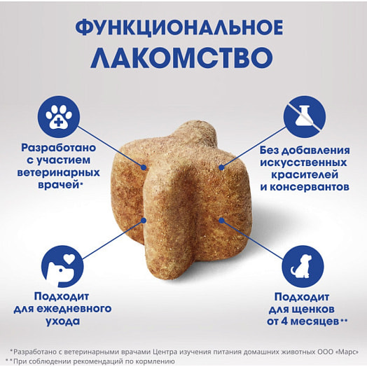 Лакомство для собак Perfect Fit с говядиной и мятой для мелких пород 90г ООО Марс Россия Perfect Fit