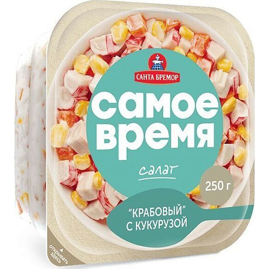 Салат Крабовый имитация с кукурузой 250г Беларусь